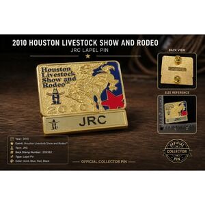 Houston Livestock Show and Rodeo 2010 JRC Lapel Pin Gold Tone Enamel Souvenir
